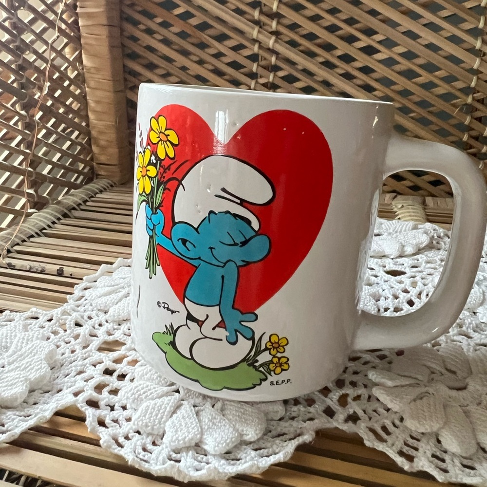 Vintage Smurf Coffee Mug
